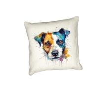 Anonymous Gifting Housse de coussin imprimée Jack Russell à l'aquarelle de chien, parfaite pour les amoureux des chiens