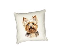 Anonymous Gifting Housse de coussin Yorkshire Terrier - Imprimé chien aquarelle - Parfait pour les amoureux des chiens