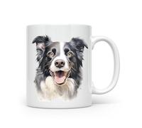 Anonymous Gifting Mug Border Collie imprimé à la main avec motif chien - Belle tasse imprimée brillante