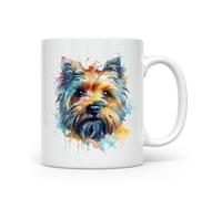 Anonymous Gifting Mug imprimé chien aquarelle - Belle tasse imprimée brillante - Yorkshire Terrier