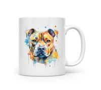 Anonymous Gifting Staffie Staffordshire Tasse imprimée aquarelle Motif Bull Terrier