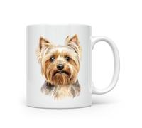 Anonymous Gifting Yorkshire Terrier Yorkie Tasse de Chien imprimée à la Main Belle Tasse imprimée Brillante