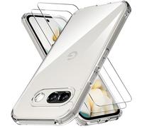 Anoowkoa Coque pour Google Pixel 10a 5G +2 Pièces Google 10a Verre Trempé - Coque Hybride TPU Antichoc et PC Transparent Housse de Protection en Silicone Rigide Anti Choc Étuis