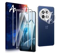 Anoowkoa Verre Trempé OnePlus 13 5G Transparent Film Protection Écran avec Caméra Arrière Protecteur sans Bulles, 2+2 Pièces Facile à Installer