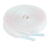 Anopo 2 Paires Lacets Plats Pailletés 10mm Tressés Remplacement Lacets pour Chaussures de Sport Blanc Nacré Longueur 100cm