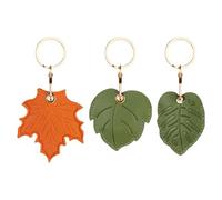 Anopo Coffret de 3 Etuis en Cuir PU pour AirTag avec Anneau Métallique Housse de Protection pour Traqueur GPS Clés Portefeuille et Bagages Feuilles