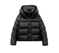 Anorak Femme Avec Capuche Veste Femme Hiver Chic Doudoune Épaisse à Capuche Pour Veste Blanche Manteau Court Et Chaud Pour L Hiver Manteau Equitation Très Long Black S