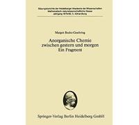 Anorganische Chemie Zwischen Gestern Und Morgen Ein Fragment