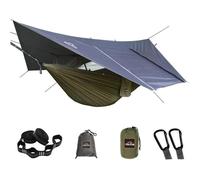Anortrek Camping Hammock Avec Moustiquaire Et Bache De Pluie, Hamac Double Portable Avec Deux Sangles D'arbre, Hamac En Nylon 210t E Multicolore