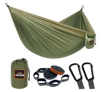 AnorTrek Camping Hammock, hamac de Voyage en Nylon Super léger et Portable avec Deux Sangles d'arbre, pour Le Camping, la randonnée et Le Sac à Dos
