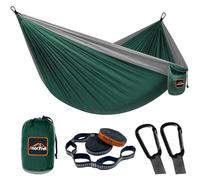 AnorTrek Camping Hammock, hamac de Voyage en Nylon Super léger et Portable avec Deux Sangles d'arbre, pour Le Camping, la randonnée et Le Sac à Dos