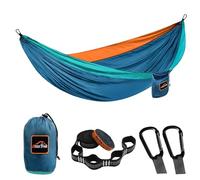 AnorTrek Camping Hammock, hamac Parachute Double ou Simple avec Deux Sangles d'arbre, hamac Portable léger pour Le Camping, la randonnée et Le Sac à Dos.