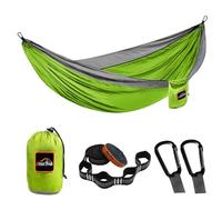 AnorTrek Camping Hammock, hamac Parachute Double ou Simple avec Deux Sangles d'arbre, hamac Portable léger pour Le Camping, la randonnée et Le Sac à Dos.