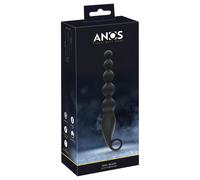 ANOS - Boules anales vibrantes - perles - silicone noir