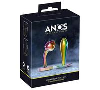 ANOS Métal Arc-en-ciel - Ensemble de Dildos Anaux en Métal (2 pièces)
