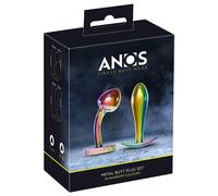 ANOS Metal Rainbow - ensemble de plugs anaux en métal (2 pièces)