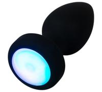 ANOS - plug anal lumineux vibrant (noir)