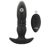 ANOS - stimulateur anal vibrant télécommandé sans fil - silicone noir
