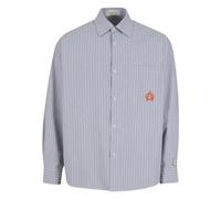 Another Cotton Lab Chemise 'Yankees' gris / mandarine / blanc, Taille L