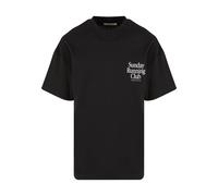 Another Cotton Lab T-Shirt 'Sunday Running Club' noir / blanc cassé, Taille S