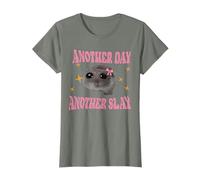 Another Day Another Slay Sad Hamster Meme Funny Retro Groovy T-Shirt
