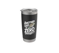 Another Day Of Zero Thoughts Lizard Humour Gobelet isotherme en acier inoxydable double paroi