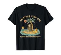 Another Fine Day Design Faucheuse sur île avec canard en caoutchouc T-Shirt