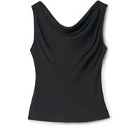 Another Sunday Another Sunday Black Satin Sleeveless Cowl Cami Top