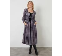 Another Sunday Another Sunday Blue Bow Detail Milkmaid Midi Dress Blue 8