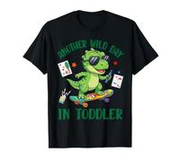 Another Wild Day in Toddler Skateboard Dinosaure Étudiants T-Shirt