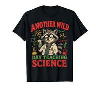 Another Wild Day Teaching Science Raccoon Teacher Humor T-Shirt Graphique avec Valeur