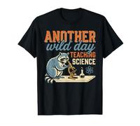 Another Wild Day Teaching Science Raccoon Teacher T-Shirt Graphique avec Valeur