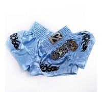 Anotherboxer MMA Muay Thai Kick Boxing Short unisexe conçu pour l'entraînement avec taille élastique et ajustement confortable (M Bleu clair)