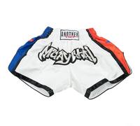 Anotherboxer Muay Thai Short pour kickboxing, respirant et élastique à la taille pour un confort optimal (2XL, blanc)