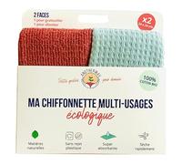 Anotherway - Lot de 2 chiffonnettes réutilisables multi-usages - Vendu par unité