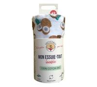 Anotherway - Lot de 5 essuie-tout réutilisables coton bio - Vendu par unité