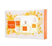 ANOUK - Eau de Cologne Original 100 ml + Crème pour le Corps 75 ml + Gel Douche 100 ml, Coffret Cadeau pour Femme, Eau de Toilette Naturelle et Féminine, Parfum Agrumes et Floral