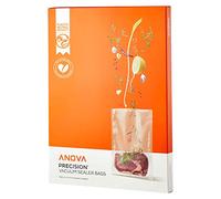 Anova Culinary Precision Scelleur de vide Sacs BIO (ANBB01) Lot de 50 Sacs sous vide prédécoupés, transparent
