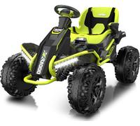 ANPABO Jouet pour enfants 24 V, 4 x 4, pour les grands enfants de 3 à 12 ans, moteurs verts 4 x 200 W, 5 MPH, large siège réglable, télécommande pour les parents, cadre en métal, amortisseurs, pour