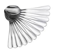 Anpro Lot de 12 Pcs Cuillères à Dessert en Acier Inoxydable, Petites Cuillères pour Prendre du thé, café, Gâteau - 13.7CM de Longueur