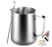 Anpro Pot à Lait 350ml - Pot à lait en Acier Inoxydable avec Mesure Mark pour Faire Mousse Le Lait,des Capuccinos, Boisson