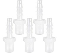 ANPTGHT Lot de 5 raccords cannelés en plastique de 5/16" x 6,35 mm NPT filetage mâle adaptateur raccords de tuyau pour carburant, gaz, liquide air