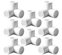 ANPTGHT Lot de 8 raccords coudés à 3 voies en T en PVC de 1,9 cm, sortie latérale coudée à 90 degrés, raccords d'angle en PVC pour meubles de construction, serre, abri de jardin, tente