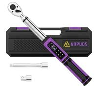 ANPUDS ynamométrique Numérique 3/8" (2-135 Nm) pour Autos et Motos, Précision ±1% avec Alertes Vibrantes, Sonores et LED, Set de Serrage Électronique pour Roues, Freins et Mécanique Générale