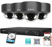 Anpviz 5MP Caméra de Surveillance Extérieure, 5MP 8CH PoE Kit de Vidéo Surveillance 8 Canaux 4K PoE NVR 5MP avec Disque Dur 2 to Vision Nocturne Système(Série H)
