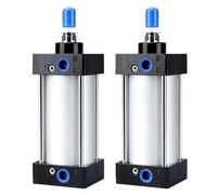 ANQECAJH Cylindres pneumatiques standard SC32/40/50/63 mm de diamètre, piston à double effet, course de 25-150 mm, alliage d'aluminium, 1 unité (Stroke 50 mm, SC80 (Bore 80 mm)