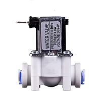 ANQECAJH Électrovanne en Plastique électrique 12V 24V normalement fermée 1/4 3/8 Pouces Tuyau d'arrosage Connexion Rapide système d'osmose Inverse de l'eau utile(220v,9.53mm)