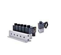 ANQECAJH Ensemble d'électrovannes 3V2M, vanne pneumatique à Action directe, DC24V AC220V, normalement Ouverte(3v2m8f)