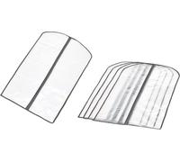 ANQI Housse de Rangement pour Vêtements en PEVA avec Fermeture Éclair, Lot de 5, Blanche, 45"