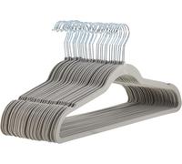 ANQI Lot de 30 cintres en velours antidérapants - Gris/argent